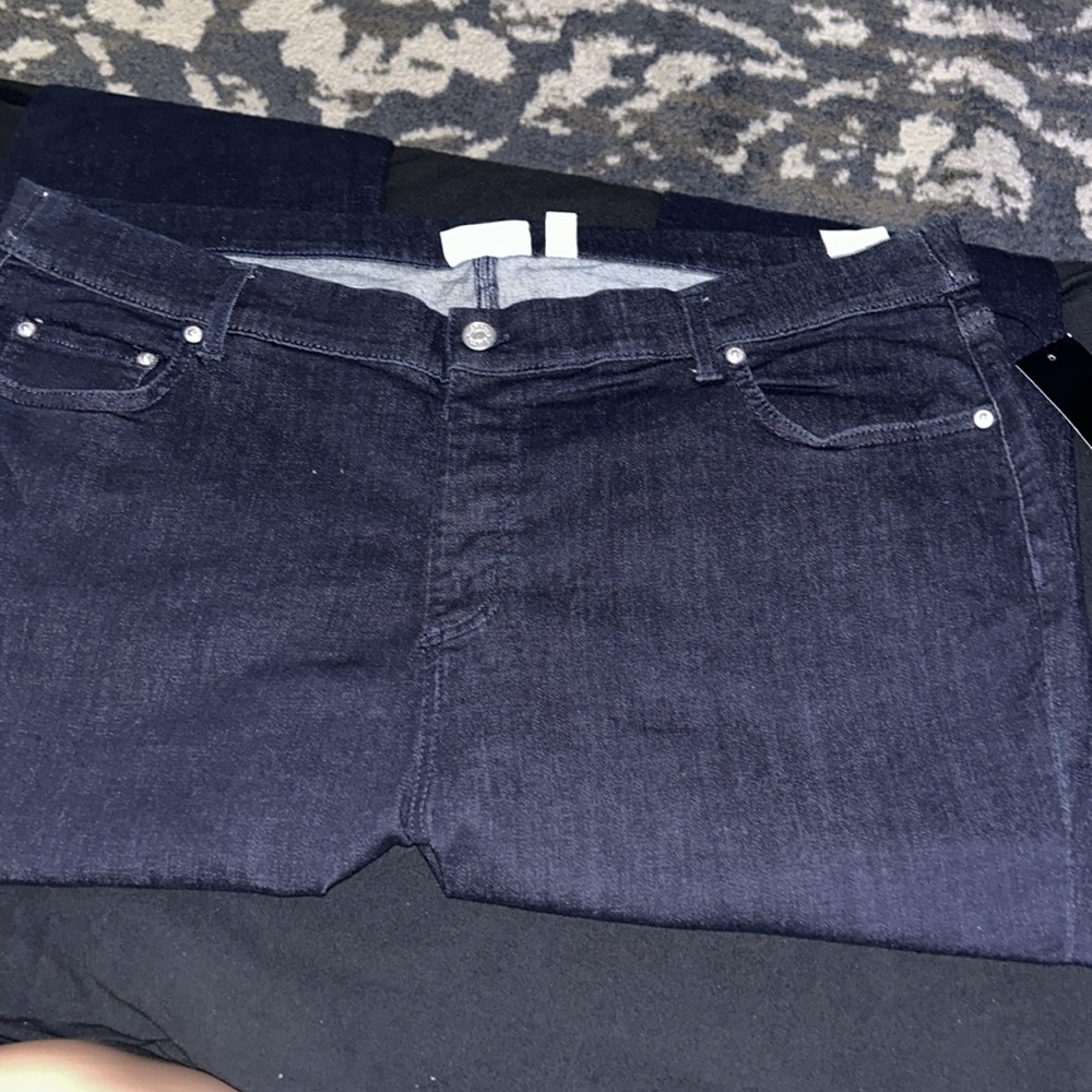 NWT Denim & Co. Regular Easy Stretch Denim Straight Leg Trouser Jean 22WP - Picture 5 of 7